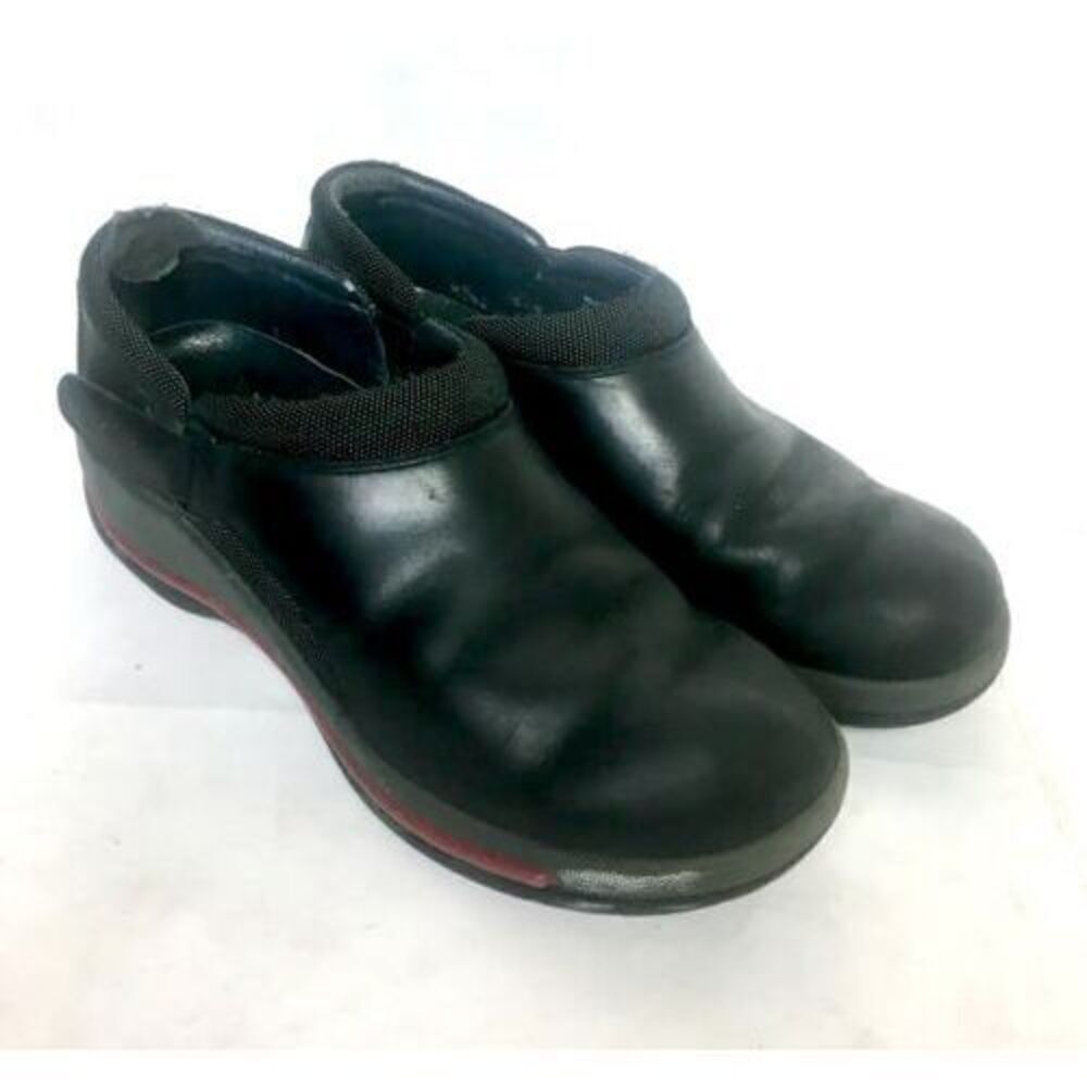 Dansko Black Leather Professional Clogs Work Nurse Shoes Size 10.5 EU 41